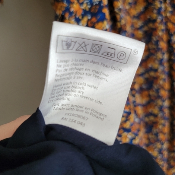 Sezane Ambroise Dress in Marine Flowers size 36 NWT - Picture 9 of 10